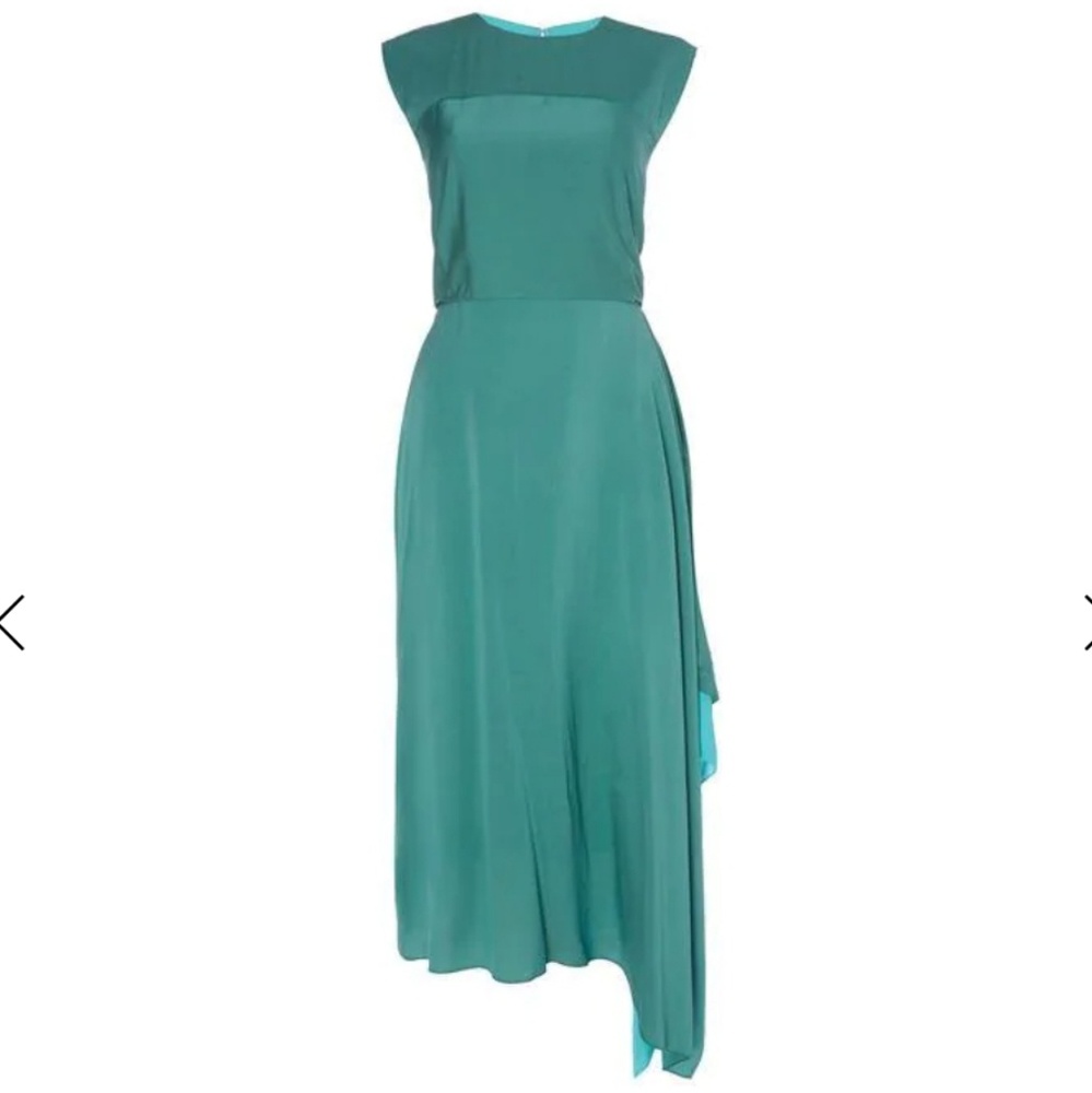 Boss Dewy Layered Handkerchief Hem Dress